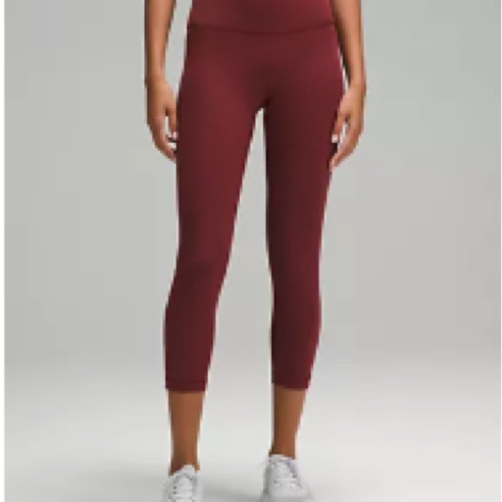 Wunder Train High-Rise Crop 23" - Red Merlot